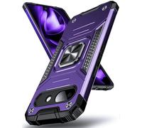 DASFOND Designed for Pixel 10A Case with Stand, Enhanced 360° Rotatable Metal Ring Kickstand Military Grade Impact Resistant Shockproof Protective Phone Case Cover for Google Pixel 10A, Purple