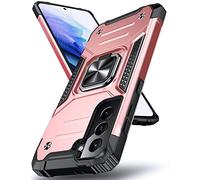 DASFOND Galaxy S21 Plus 5G Case, Military Grade Shockproof Protective Phone Case Cover with Enhanced Metal Ring Kickstand [Support Magnet Mount] Compatible with Samsung Galaxy S21+ Plus, Rose Gold