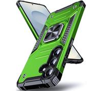 DASFOND Galaxy S25 FE Case with Stand, Enhanced 360° Rotatable Metal Ring Kickstand Military Grade Impact Resistant Shockproof Protective Phone Case Cover for Samsung Galaxy S25 FE, Grass Green