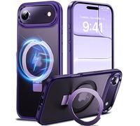 DASFOND Mag-Stand Designed for iPhone 17 Air Case, [Compatible with MagSafe] All-in-1 Invisible Ring Kickstand Shockproof Translucent Matte Slim Magnetic Case Cover for iPhone 17 Air, Purple