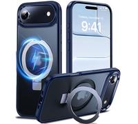 DASFOND Mag-Stand Designed for iPhone 17 Air Case, [Compatible with MagSafe] All-in-1 Invisible Ring Kickstand Shockproof Translucent Matte Slim Magnetic Case Cover for iPhone 17 Air, Blue