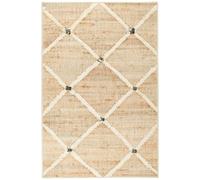 Dash & Albert Kali Machine Washable Rug, 2.5 X 8 Feet, Natural Geometric Pattern