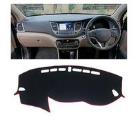 Dash Board Cover Mat Carpet For Hyundai For Tucson 2015 2016 2017 2018 2019 2020 Car Dashboard Cover Mat Pad Dashmat Dash Sunshade Instrument Carpet Dash Mat(RHD Red 15-18)