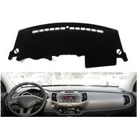 Dash Board Cover Mat For Kia For Sportage R 2011 2012 2013-2016 Right And Left Hand Drive Car Dashboard Covers Mat Shade Cushion Pad Carpets Car Dashboard Cover Mat(Black Edge,Left Hand Drive)