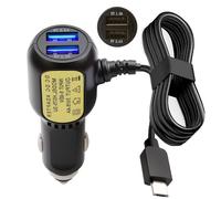 Dash Cam Cable Power Lead 12V to 5V Mini USB Car Charger Adapter with 2 Straight USB Ports 3.5m Wire Long DC 3.5A Power Supply Cable Cord for Dash Cameras Sat Navs GPS Navigation DVR