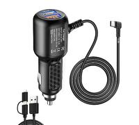 Dash Cam Charger USB C Car Charger, Type C Car Charger, Dual Port Power Adapter, Quick Charging Cord for Redtiger F7N, Vantrue N4, Wolfbox (12.5ft)