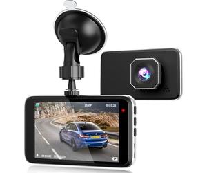 Dash Cam Front, 1080P FHD 170° Wide Angle, 4" LCD Screen with Night Vision, G-Sensor, 24/7 Parking Monitor & Loop Recording, Supports 64GB SD Card for Reliable Accident Evidence