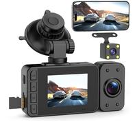 Dash Cam Front Rear Dashcam - WiFi Car Camera Cams for Cars On-Dash Mounted Security Cameras Dual Lens Dashcams Dash Can am Dadh Cam Dashcan Dadhcam Loop Recording G-Sensor 1080P