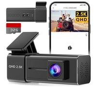 Dash Cam Front WiFi 2.5K 1440P Car Camera, Mini Dash Camera for Cars, Dashcams with App, Night Vision, 24H Parking Mode, G-Sensor, Loop Recording, 32G Card, Support 256GB Max