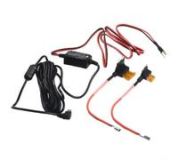 Dash Cam Hardwire Kit Compatible with for 12-24V Cars with Mini USB Output, 5V 2A Power Cable Compatible with for Nextbase and Other Dash Cams, Includes Fuse Taps and Low Voltage(sku)