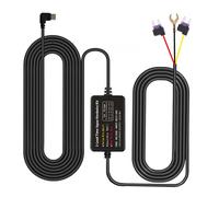 Dash Cam Hardwire Kit Converts 12V-24V to 5V/3A USB-C Port 3.5m Hard Wiring Kit with Low Voltage Protection Mini-Fuse Car Camera Charge Power Cord Kit for 24H Parking Monitor