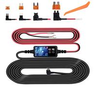 Dash Cam Hardwire Kit, Mini USB Hard Wire Kit Fuse for Dashcam, Plozoe 12V-24V to 5V Car Dash Camera Charger Power Cord, Gift 4 Fuse Tap Cable and Installation Tool（11.5ft