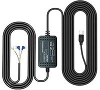 Dash cam Hardwire kit, Type-C Hard Wire Kit for Dash Camera, Converts 12V-24V to 5V/3A, whcih is suitable for 24-Hour Parking Monitor and Time-lapse Function