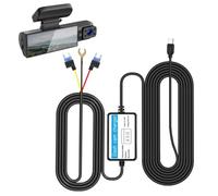 Dash Cam Hardwire Kit, USB C Hard Wire Kit with 3.5M USB C Port Wiring Mini-Fuse and Low Voltage Protection, Car Camera Charge Power Cord Kit Converts 12V-30V to 5V/2.5A for 24H Parking Monitor Mirror