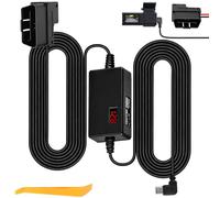Dash Cam Hardwire Kit, USB C Power Cable Type-C USB Hard Wiring Kit for Dash Camera Cars GPS 12V-24V to 5V Charger Power Cord with LCD Display Low Voltage Protection 24 Hours Parking Surveillance