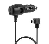 Dash Cam Power Lead 12V to 5V Mini USB Charging Cable, 3.5M Long 2A Car Charger Adapter with 90° Right Angle Mini USB Connector & Extra USB Port for Dash Cameras GPS Navigation DVR