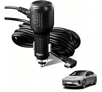 Dash Cam Power Lead Cable 12V to 5V Adapter 3.5M Mini USB Charger | Car Cigarette Lighter Charger with 90° Right Angle Connector, Long Wire for GPS Navigation, DVR and Dash Camera Power Supply