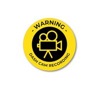 Dash Cam Recording Car Sticker - Premium 3M Vinyl Security Decal, Vehicle CCTV Warning Sign for Cars, Vans, Taxis & HGV - Bubble-Free, Weatherproof & Fade Resistant Safety Sticker, Made in UK