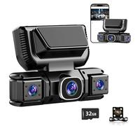 Dash Cam Video Recorder 360° Car DVR 4 Channels 1080P FHD Multi Camera System Wireless with 32GB Card App Control Parking Monitoring Loop Recording