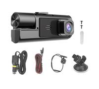 Dash Camera For Cars - 1080p Car On-Dash Mounted Camera, Video Recorder System, Smart Auto Monitor Accessories | 3 Channel Cameras For Driver Dashboard Vehicle Driving Parking Trip Ride