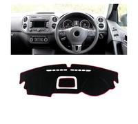 Dash Cover For VW For Tiguan 5N 2007-2016 Car Dashboard Mat Sun Shade Cover Accessories Dashboard Cover(A Red Side RHD)