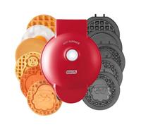 DASH Multimaker with 7 Removable Plates - Waffle Maker and Griddle + 3 Themed Plates - Santa Claus, Pumpkin, Snowman, Mini Waffle for Halloween and Christmas - for Kids and