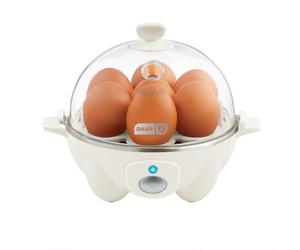 DASH Rapid Egg Cooker: 7 Egg Capacity Electric Egg Cooker for Hard Boiled Eggs, Poached Eggs, Scrambled Eggs, or Omelets with Auto Shut Off Feature - Cream