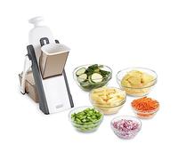 DASH Safe Slice® Mandoline Slicer, Julienne + Dicer for Vegetables, Meal Prep & More with 30+ Presets & Thickness Adjuster - Grey