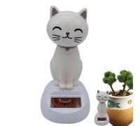 Dash Toy - 2.76 Inch Authentic Solar Powered Bobble Cat for Car Decoration Animated Swing Figure with Motion Feature Dancing Toys for N