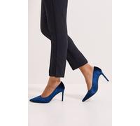 Dash Velvet Pointed High Stiletto Heel Court Shoes Dorothy Perkins Navy 8