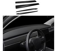 Dash Wrap Front Door Panel Trim for Tesla Model Y and Model 3 2020 2021 2022 2023 Dashboard Cover(Matte Black)