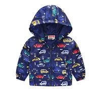 DASHadao 2023 Toddler Fall Hooded Jackets Lightweight Cute Dinosaur Print Coats Baby Boys Girls Long Sleeve Windproof Outwear