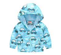 DASHadao 2023 Toddler Fall Hooded Jackets Lightweight Cute Dinosaur Print Coats Baby Boys Girls Long Sleeve Windproof Outwear
