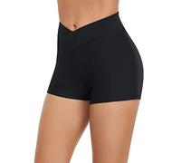 DASHadao Swim Shorts Women Black Slimming Bathing Suit Bottoms Cut Out Cross Swimsuit Bottoms Drawstring Slim Swim Bottoms Tummy Control High Waisted Sales Clearance Cheap My Orders