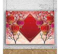DaShan 5x3ft Polyester Chinese Classical Theme Spring Festival Backdrop Red Lantern Background for China New Year Party Decorations Happy New Year Kids Adults Portrait Photo Studio Props