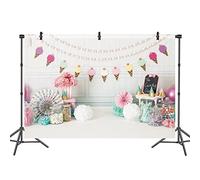DASHAN 7x5ft Polyester Candyland Backdrop for Party Cake Smash 1st Birthday Candy Shop Candyland Birthday Candyland Dessert Table Photography Background Ice Cream Living Room Kid YouTube Photo Props