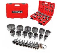 dashap 27PCS Hole Saw Kit with Drill Bits, Tungsten Carbide Hole Saw Set for Hard Metal and Stainless, Cutting Diameter Within 5/8'' to 3-15/16''