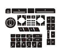 Dashboard Button Decals for A4 B6 B7 Radio Clima ESP Car Center Console Part Switch Button Repair Kit Sticker Decal Fix Faded Anti Scratch