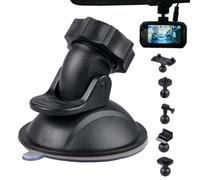 Dashboard Cam Mount, Car Mounted Suction Cup for Driving Recorder, Camera Mount with 5 Types Adapter, 360 Degree Adjustable Dash Cam Holder, Car Accessories for Video Recording