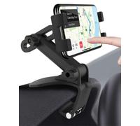 Dashboard Car Phone Clip Mount, Sun Visor & Rearview Mirror Phone Holder | with Adjustable Arm for iPhone 17 16 15 Pro Max, Z Fold, Google Pixel, iPad, Galaxy Tab, etc