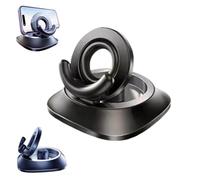 Dashboard Car Phone Holder, [360°+70°] Rotating Base Non Slip Silicone Dash Mount, Foldable Vehicle Navigation Stand for All Phones with Thick Cases (Black)