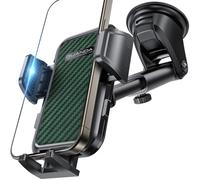 Dashboard Cell Phone Holder [Military Grade Stable] Phone Holders for Your Car, Non-Slip Silicone Carbon Fiber Car Phone Mount, Rotatable Suction Cup for All iPhone, Samsung & Cell Phone