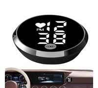 Dashboard Clock | Motorbike Adhesive Digital Clocks,Stick on Small LED Time Display Watch for Bike Air Vent Truck Motorcycle Dashboard