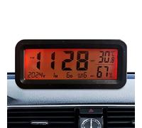 Dashboard Clock,Small LED Humidity Monitor - Car Dashboard Temperature Clock,for Truck Vehicle Sedan Pickup Automotive SUV Console Air Vent Parking Driving