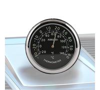 Dashboard Clock Stick on | Analog Temp and Humidity Gauge,Adhesive Small Vent Clocks Watch with Luminous Feature for Home Vehicles Trucks RVs Boats