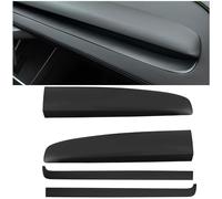 Dashboard Cover and Air Vent Covers Set for 2025 Tesla Model Y Juniper & Model 3 Highland, Anti-Reflective Sun Shade Protective Mat, Decorative Interior Trim Accessories ABS 4 PCS Matt Black