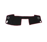 Dashboard Cover Dash Mat Compatible With Toyota For Tundra Sequoia 2007-2010 2011 2012 2013 Car Dashboard Cover Mat Sun Shade Instrument Carpet(Left Hand Drive,Black Red Edge)