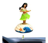 Dashboard Dancing Doll - Hawaiian Dashboard Doll, Shaking Head Ornament, Car Decor Shaking Head Girl Figurine | Car Interior Cartoon Decoration for Table Coffee Bookcase Bedroom
