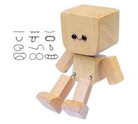 Dashboard Decor - Funny Wood Shaking Feet Decor | Cute Wooden Doll with Movable Joint for Interior Daily Commute Road Work Van Vacation Travel Long Drive School
