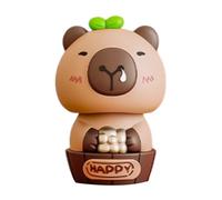 Dashboard Decorations - Capybara Solar Powered Moving Toy, Interactive Dashboard Accessory, Swing Head Waving Arm Figurine, Eco Friendly Energy Harvesting Novelty Car Interior Adorable Animal Design